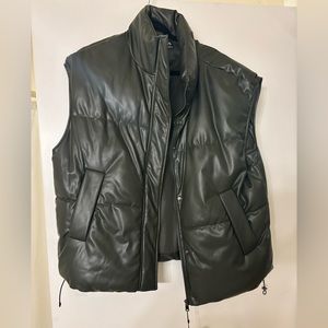 Zara Oversized Faux Leather Vest NWT